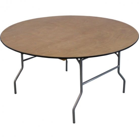 72 Round Wood Table - Click Image to Close